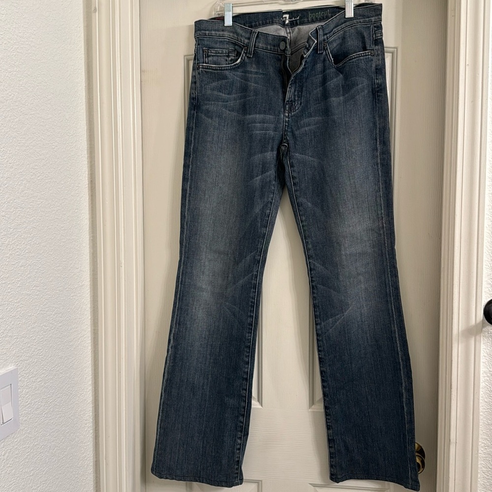 7 for all man kind small sz 33. Brown wash blue jean